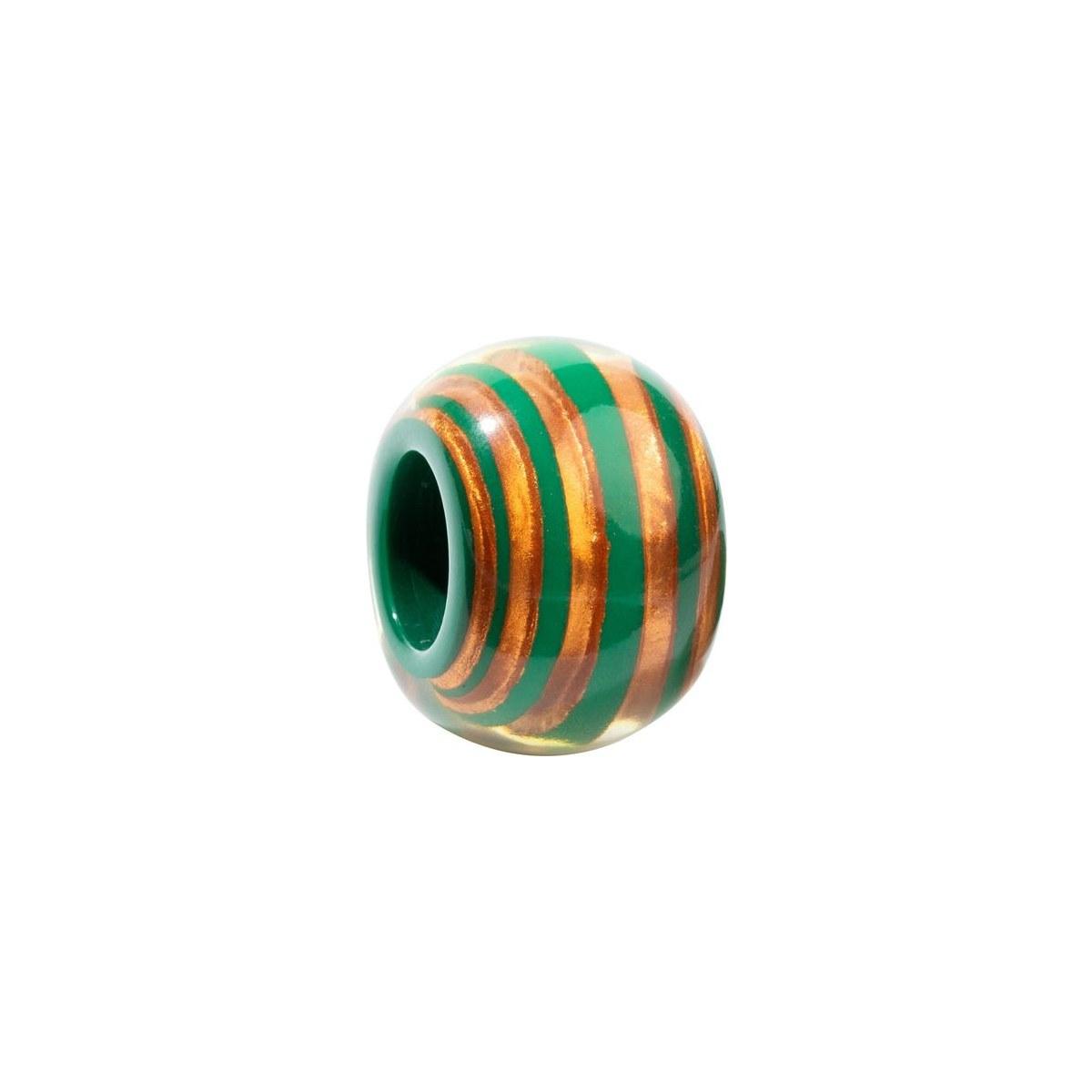ring MUSEE SERIES, striped, green