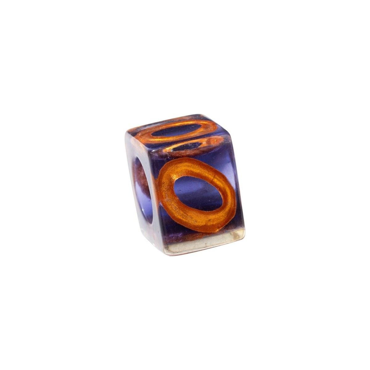ring MUSEE SERIES, oval swirl, purple