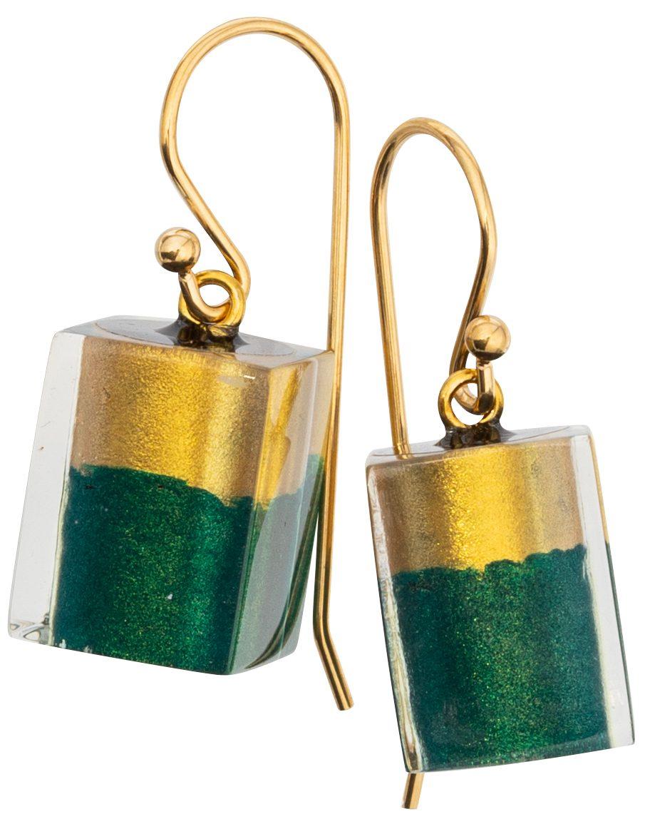 earring PRUE'S BLISS 1bead shorthook, GREEN