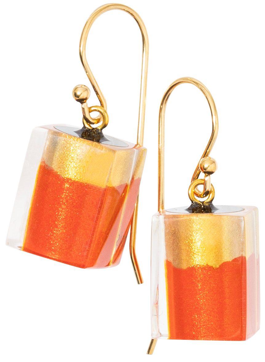earring PRUE'S BLISS 1bead shorthook, ORANGE