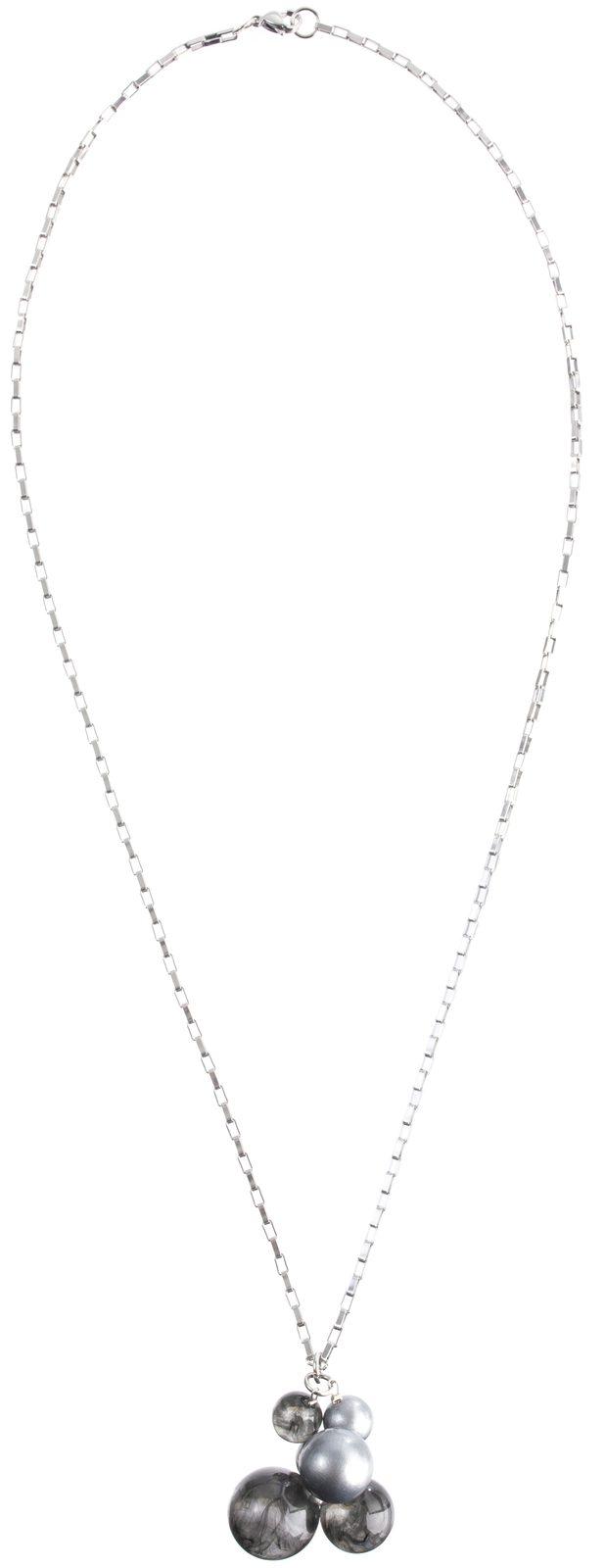 pendant ISLA 6beads, grey