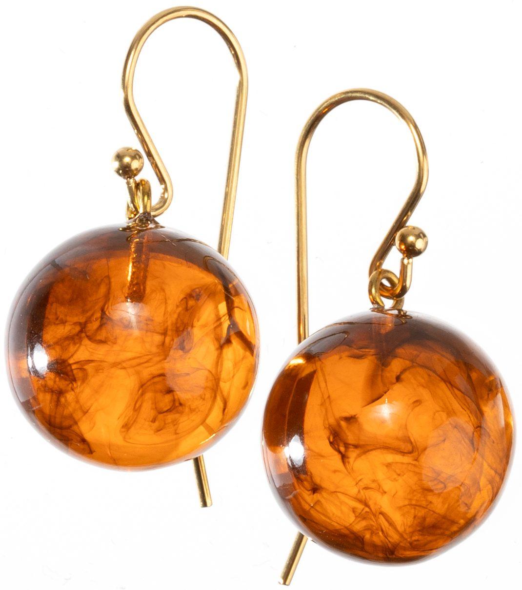 earring ISLA 1bead shorthook, tortoise