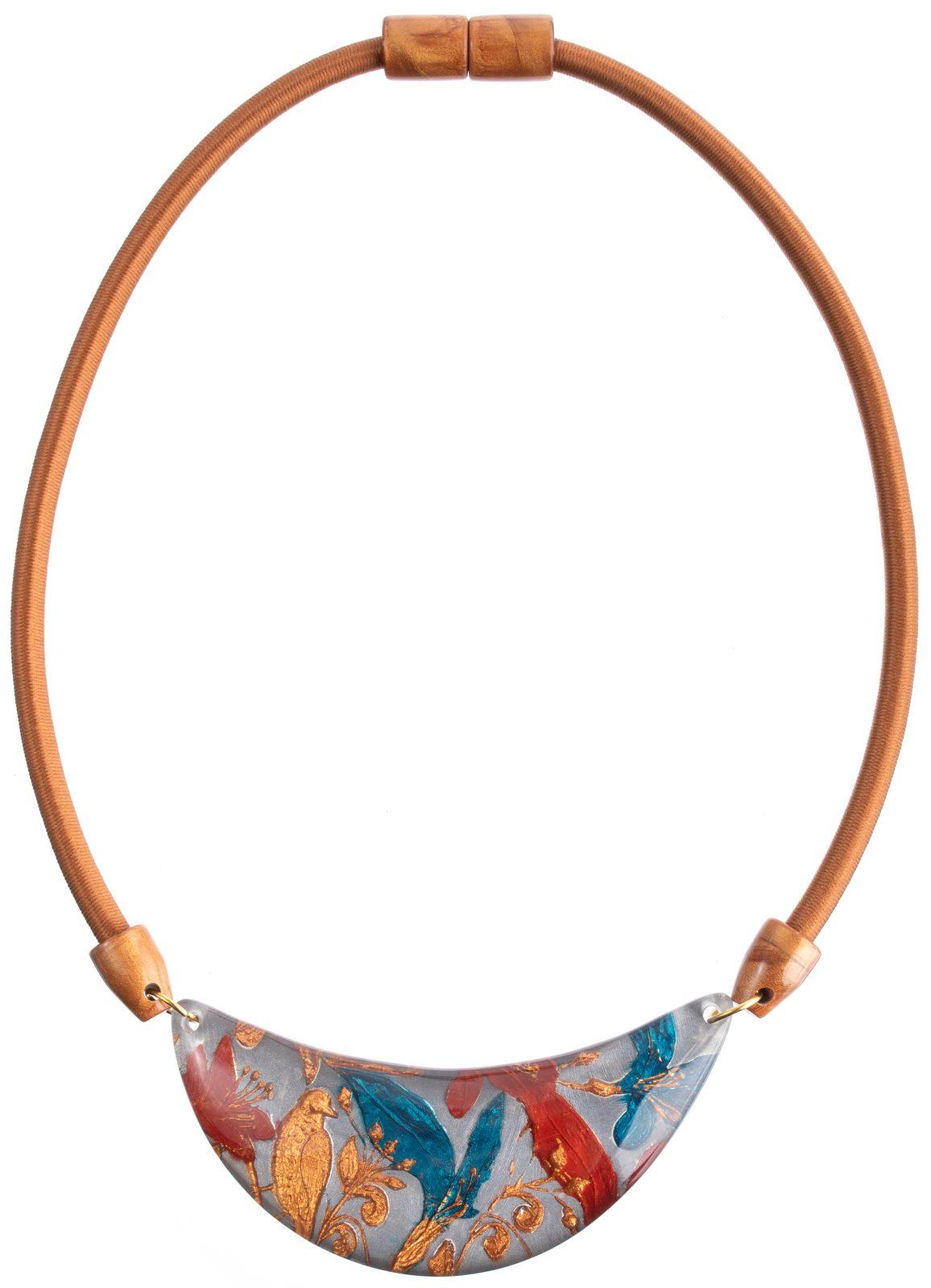 necklace HELENA 1bead magnet, teal