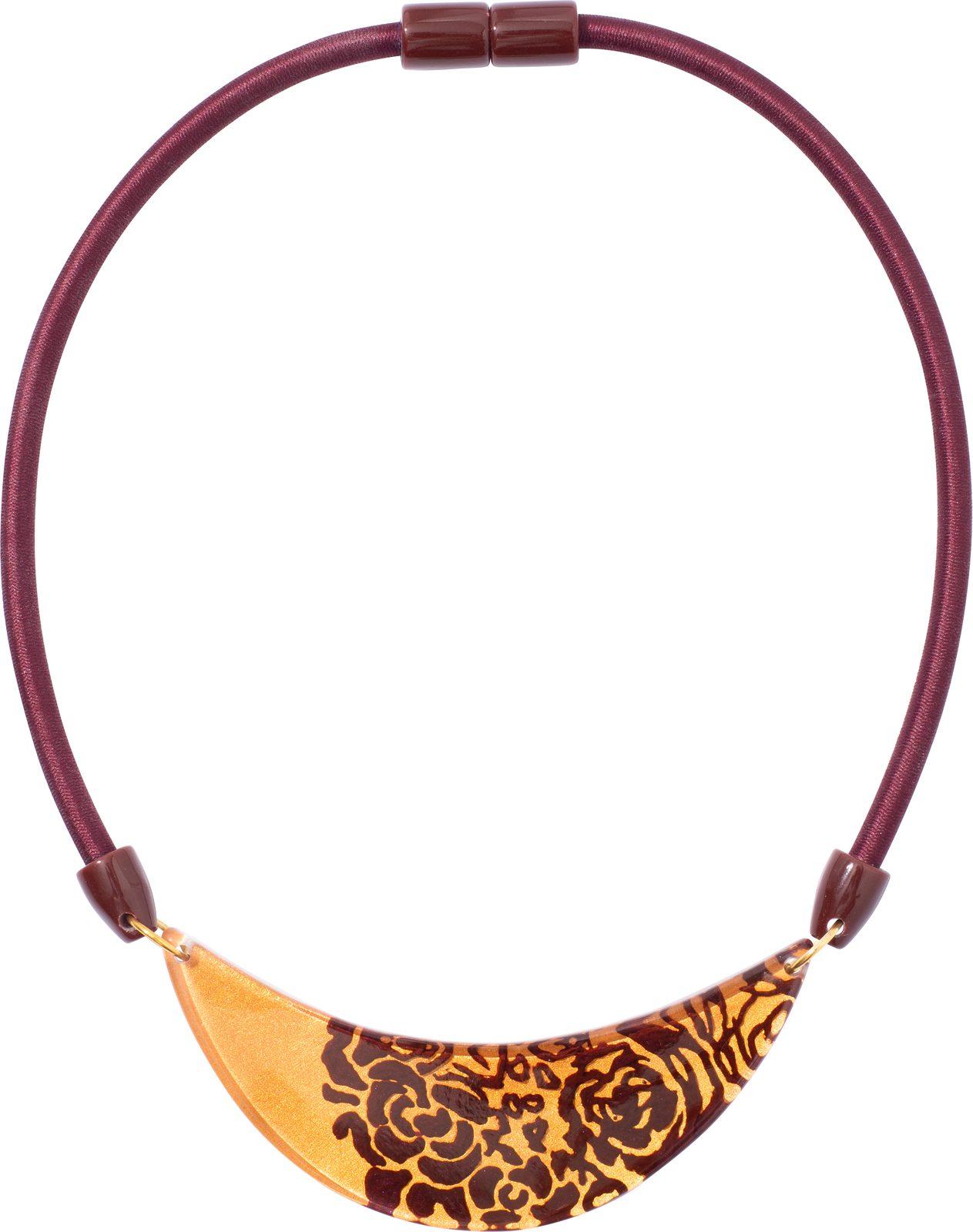 necklace AUTUMN 1bead adjustable, ROSE