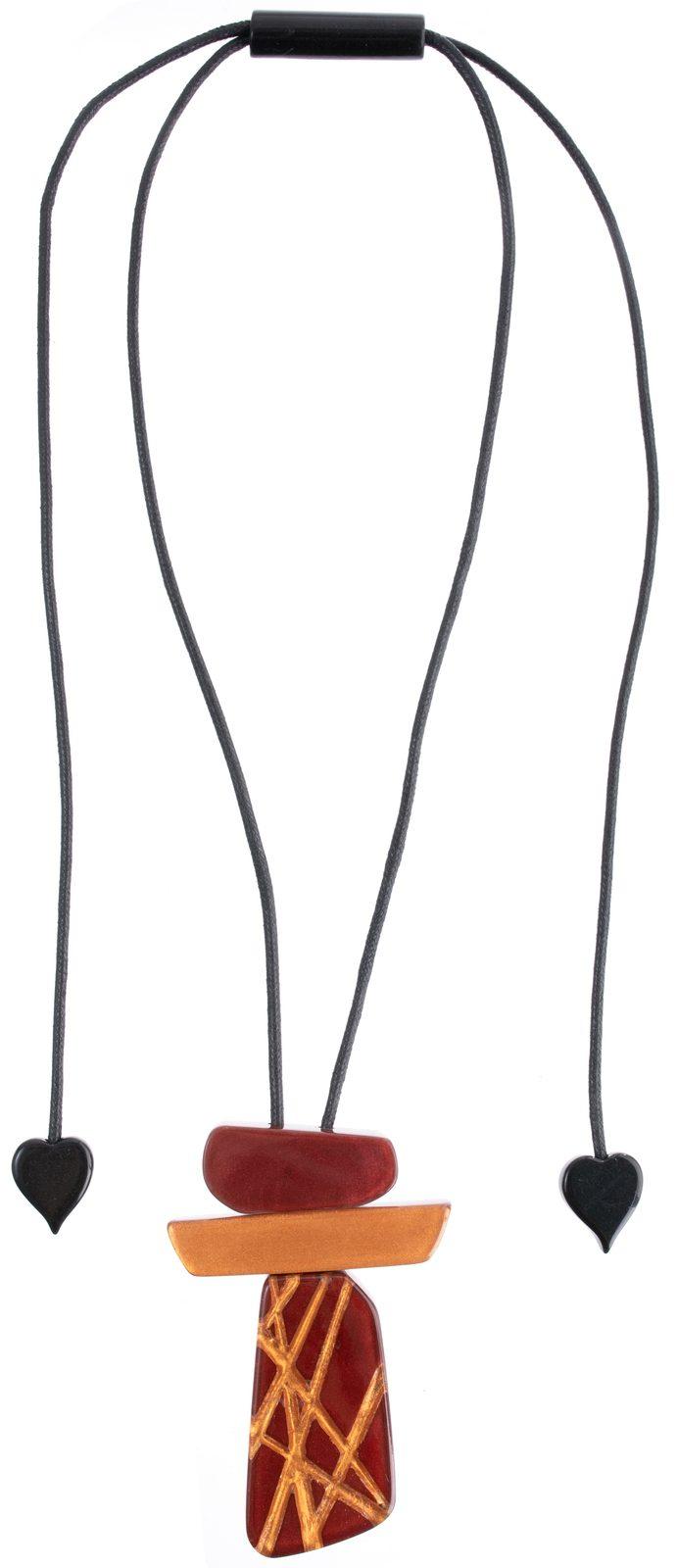pendant GALLERIA 3beads adjustable, GRED