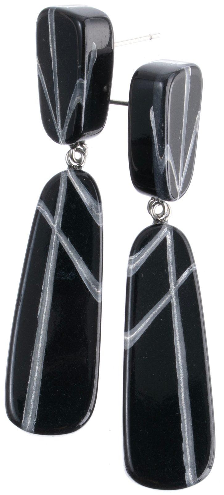 earring GALLERIA 2beads pin, SBLA