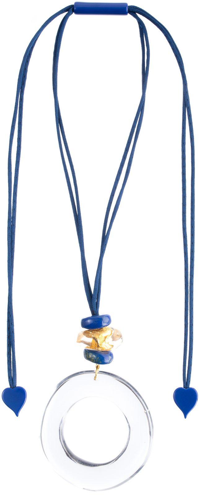 pendant SENSI 4beads adjustable, blue
