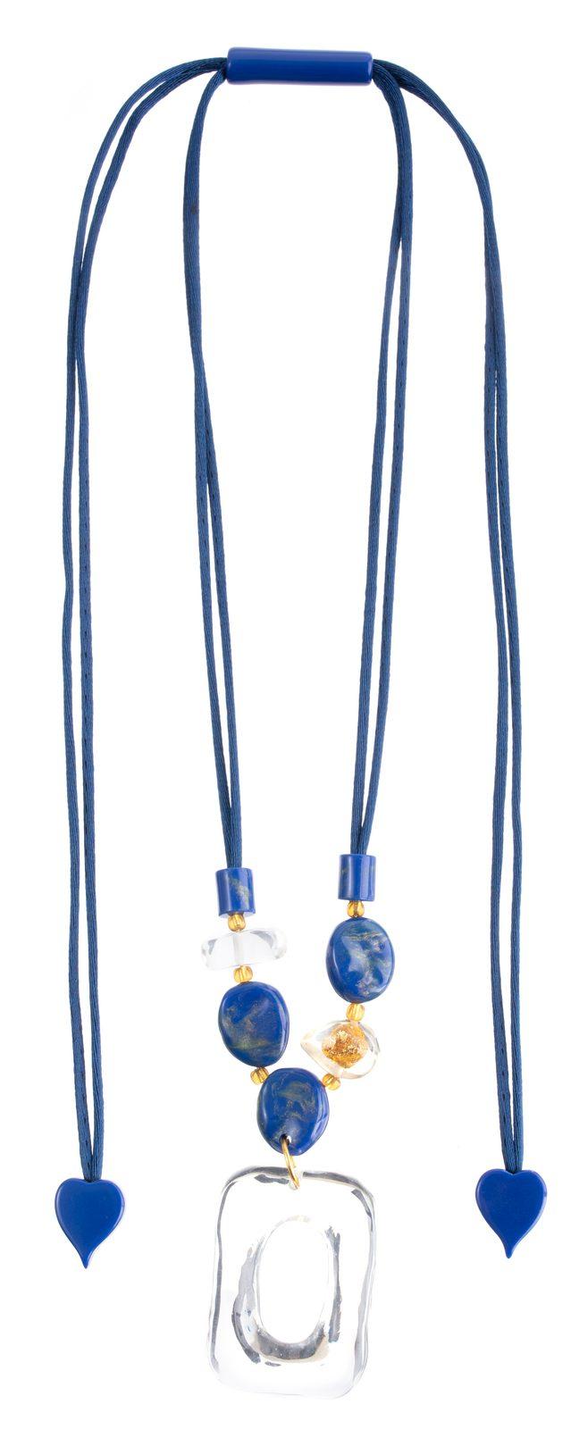pendant SENSI 6beads adjustable, blue
