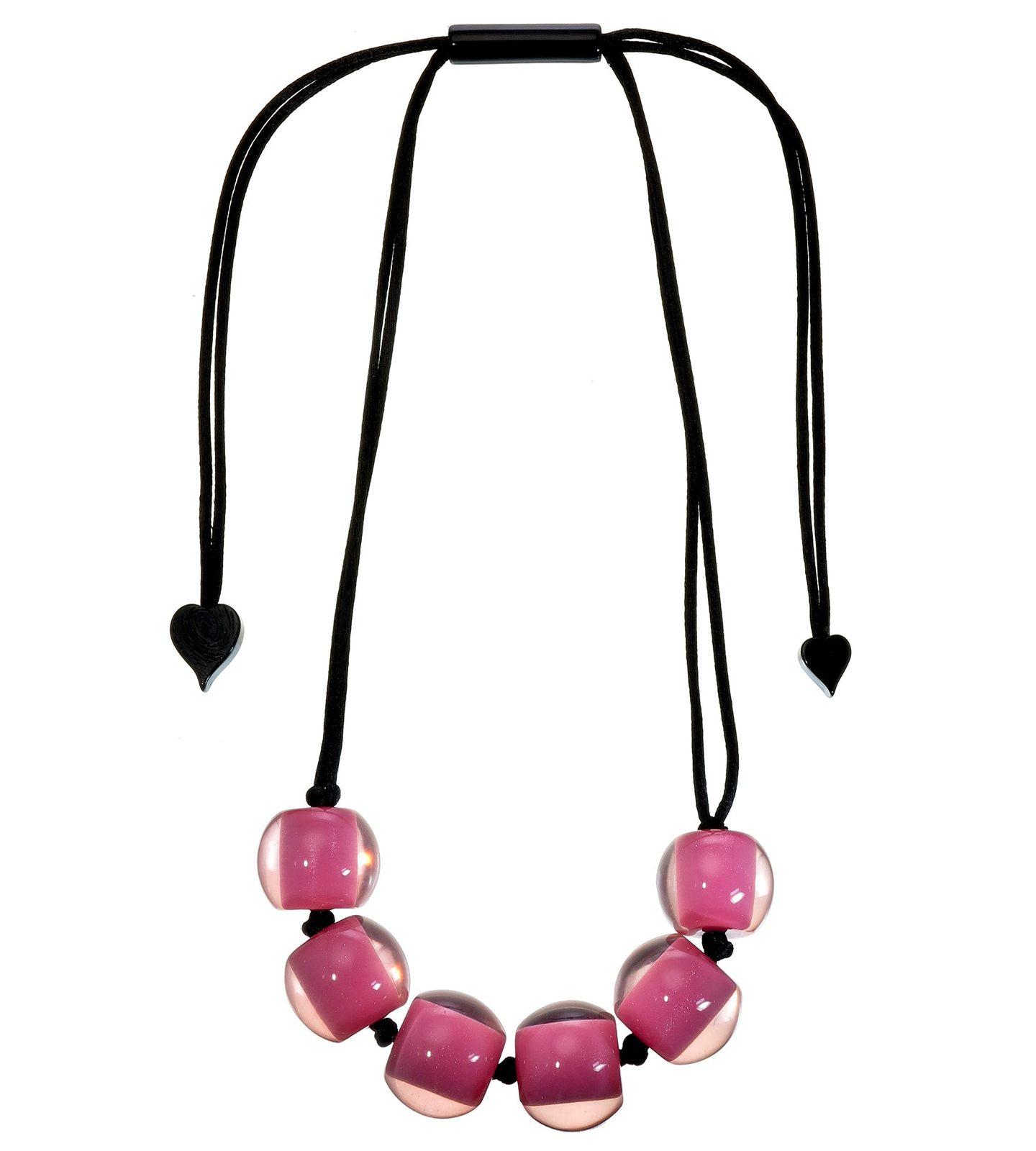 COLOURFUL BEADS Necklace — Rose Pink