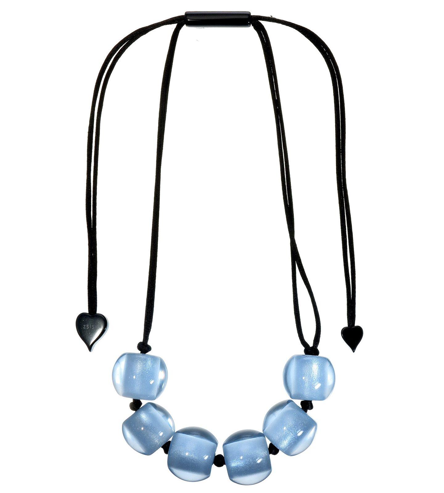 COLOURFUL BEADS Light Blue Necklace — Periwinkle Blue