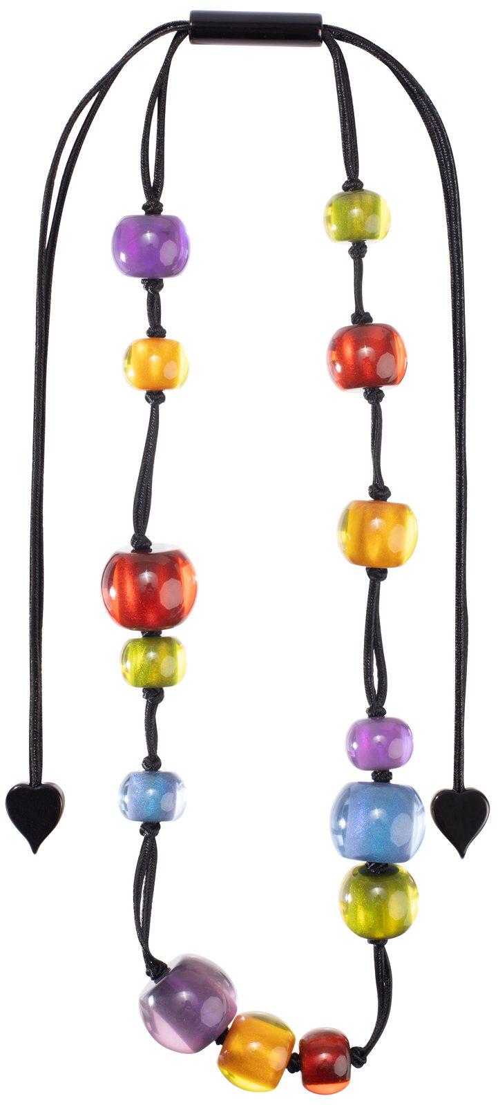 necklace COLOURFULBEADS 14beads adjustable, newspectrum
