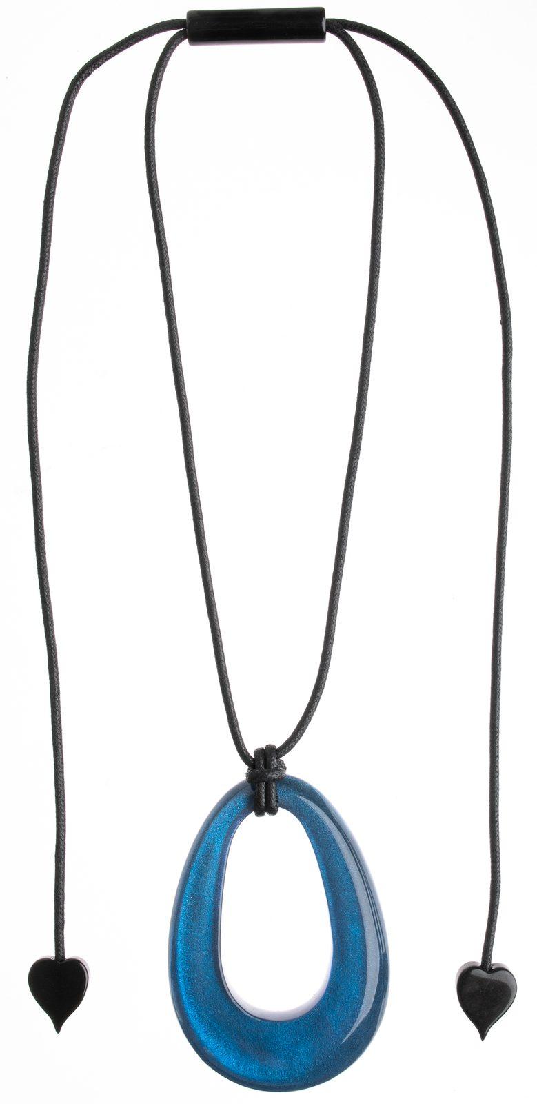 pendant COLOURFULSTATEMENT 1bead adjustable, blue
