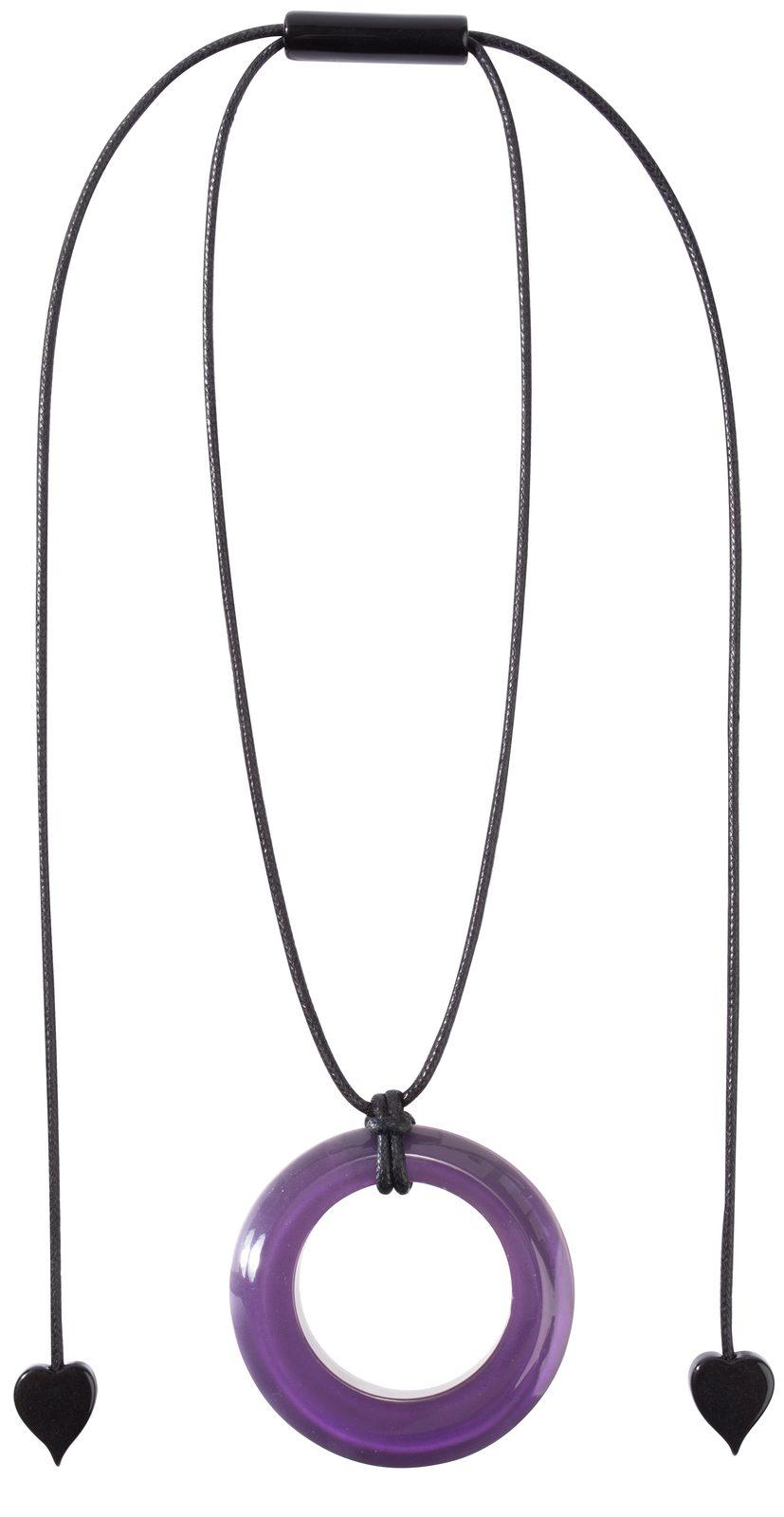 pendant COLOURFULSTATEMENT 1bead adjustable, purple