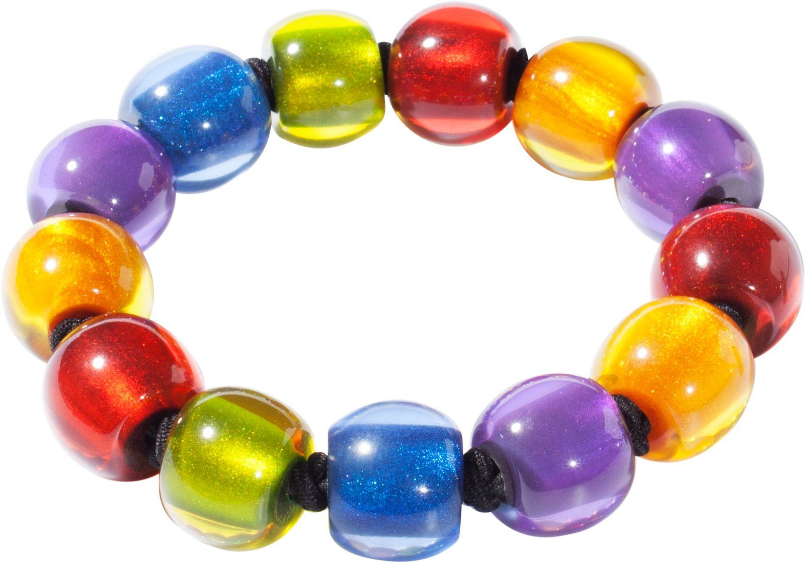 bracelet COLOURFULBEADS 13beads elastic, newspectrum