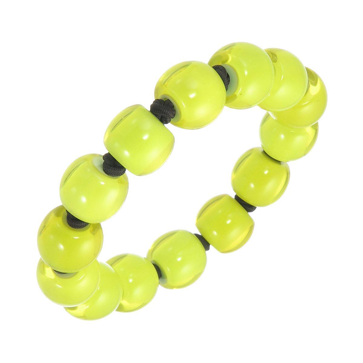 bracelet COLOURFULBEADS 14beads elastic, limeinlime