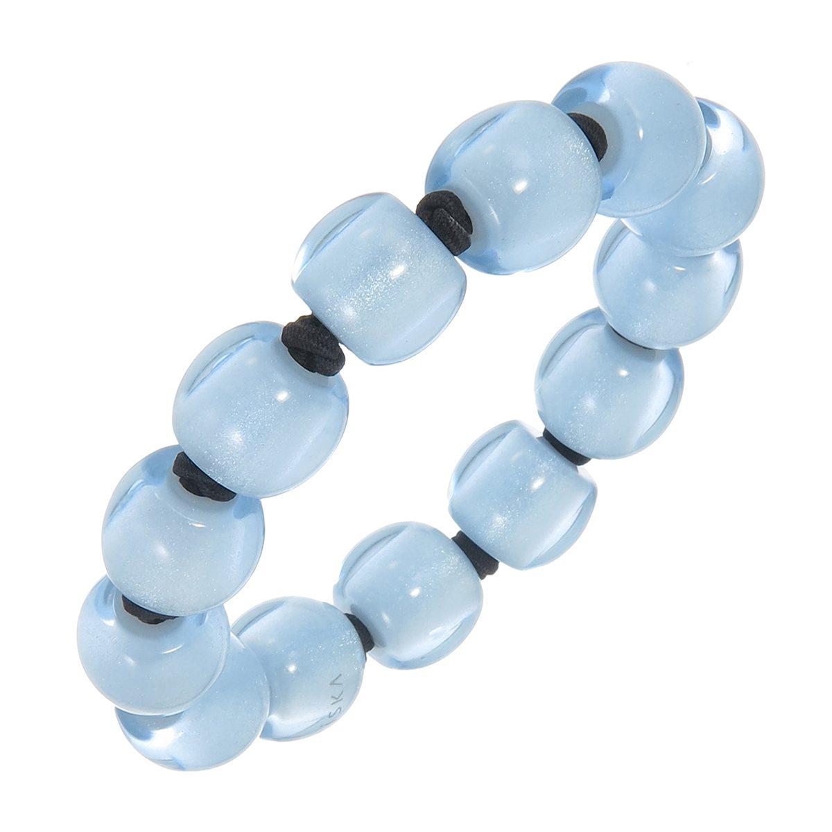 bracelet COLOURFULBEADS 13beads elastic, blue
