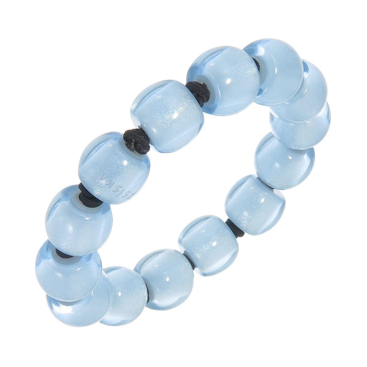 bracelet COLOURFULBEADS 14beads elastic, blue