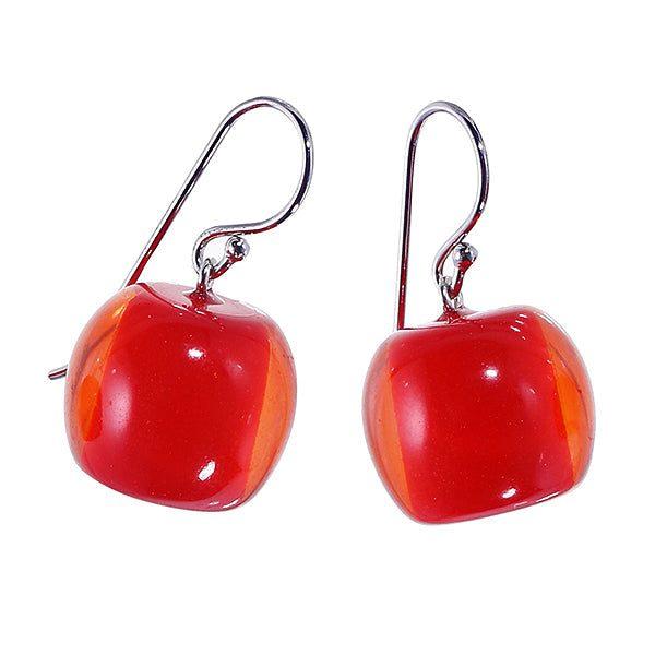 COLOURFUL BEADS Earrings — Crimson Red