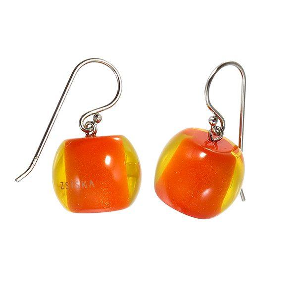 earring COLOURFULBEADS orangeinyellow