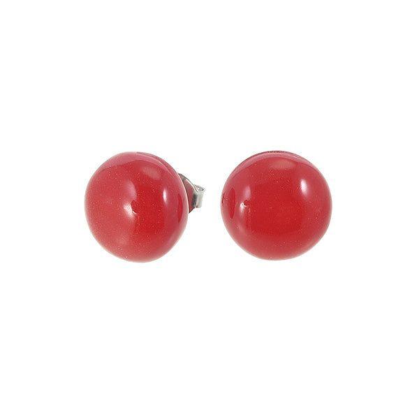 COLOURFUL BEADS Earrings — Crimson Red