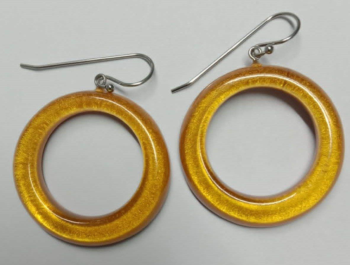 earring COLOURFULSTATEMENT 1bead shorthook, orange