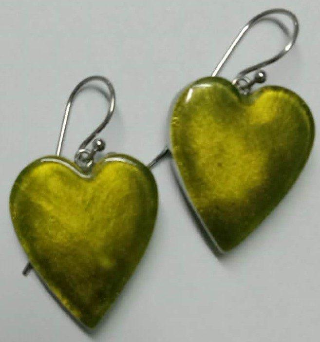 earring COLOURFUL STATEMENT 1bead shorthook, green