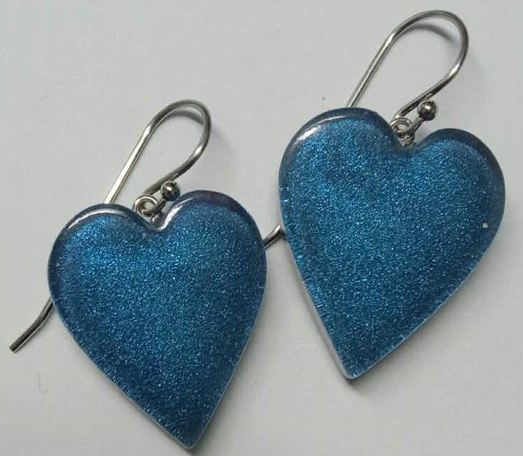 earring COLOURFUL STATEMENT 1bead shorthook, blue