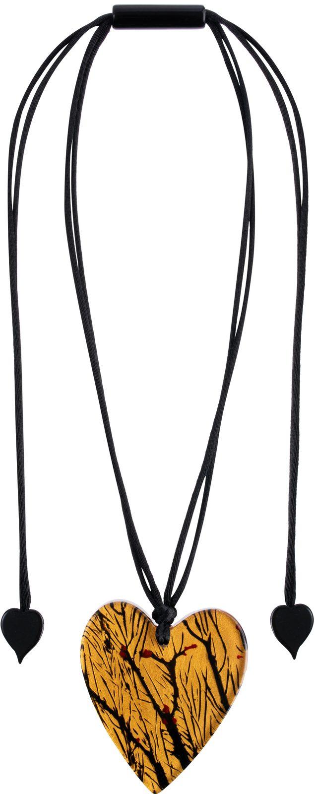 AUTUMN 1-Bead Adjustable Pendant — Metallic Gold Black