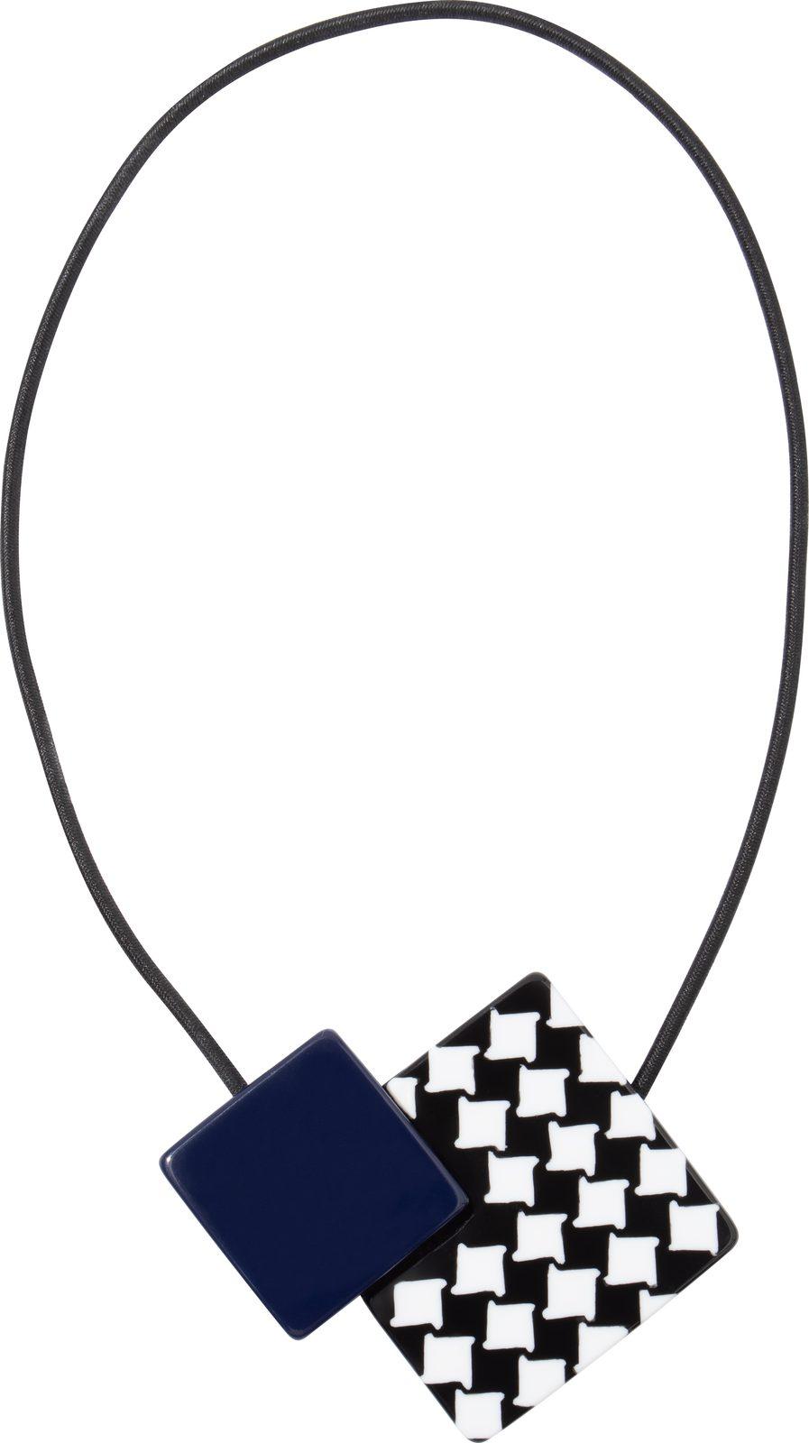 necklace NOVEMBER 2beads magnet, navy