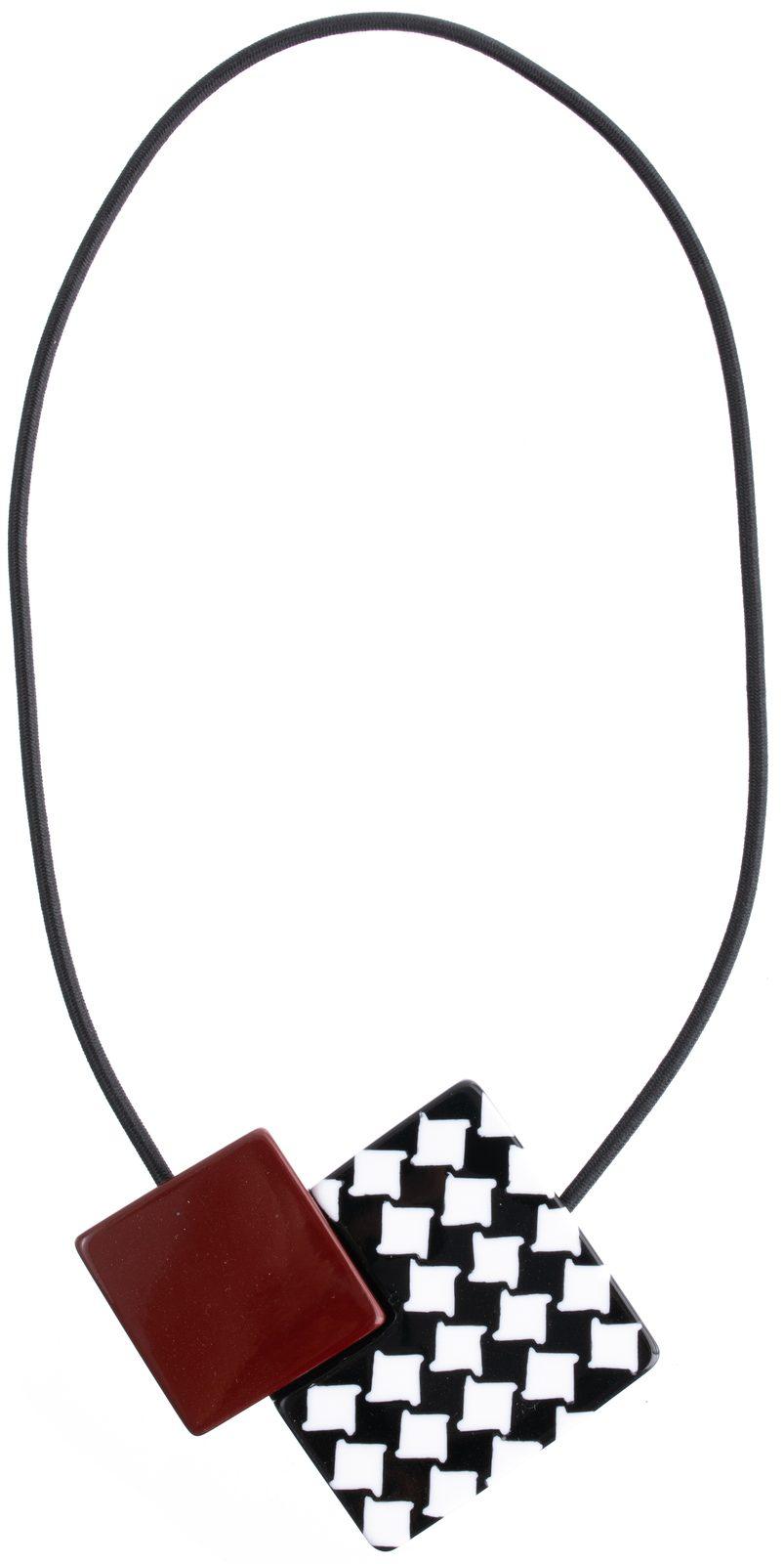 necklace NOVEMBER 2beads magnet, red
