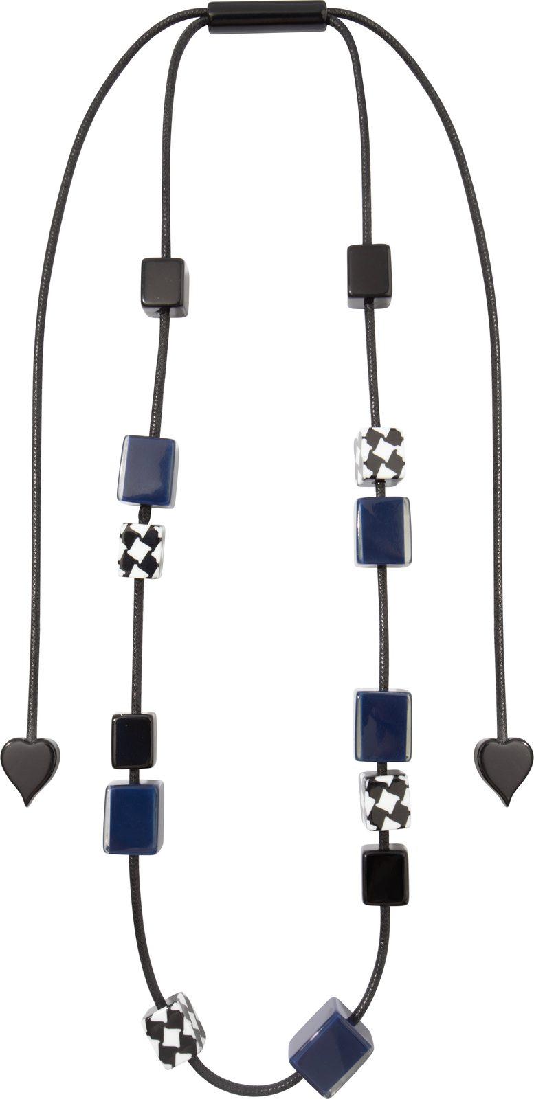 necklace NOVEMBER 13beads adjustable, navy