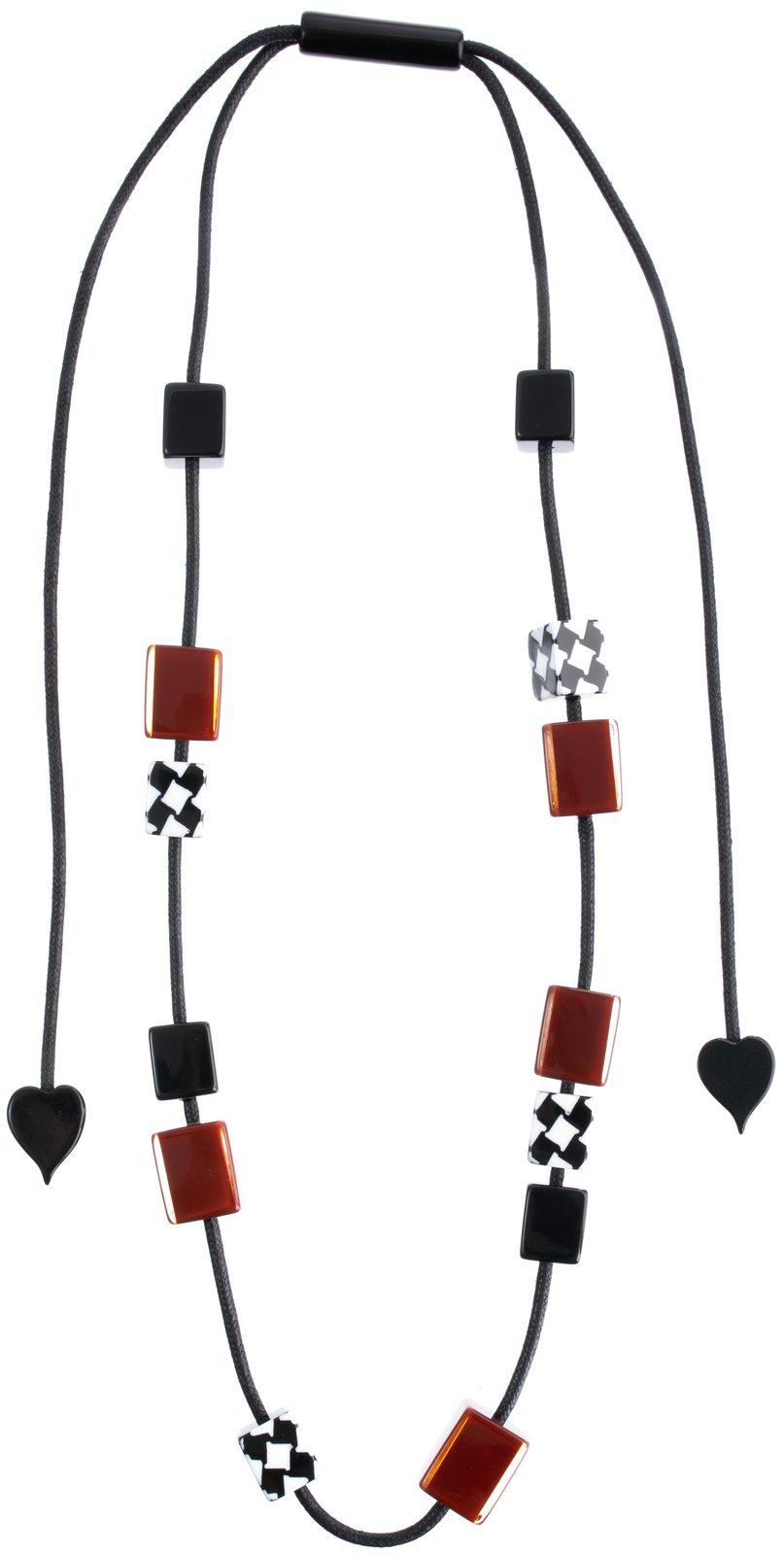 necklace NOVEMBER 13beads adjustable, red
