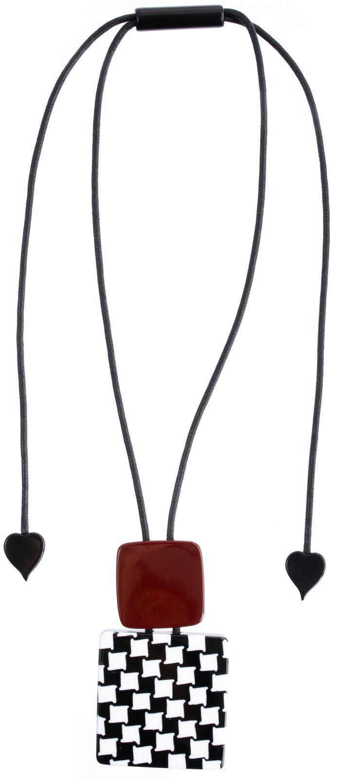 pendant NOVEMBER 2beads adjustable, red