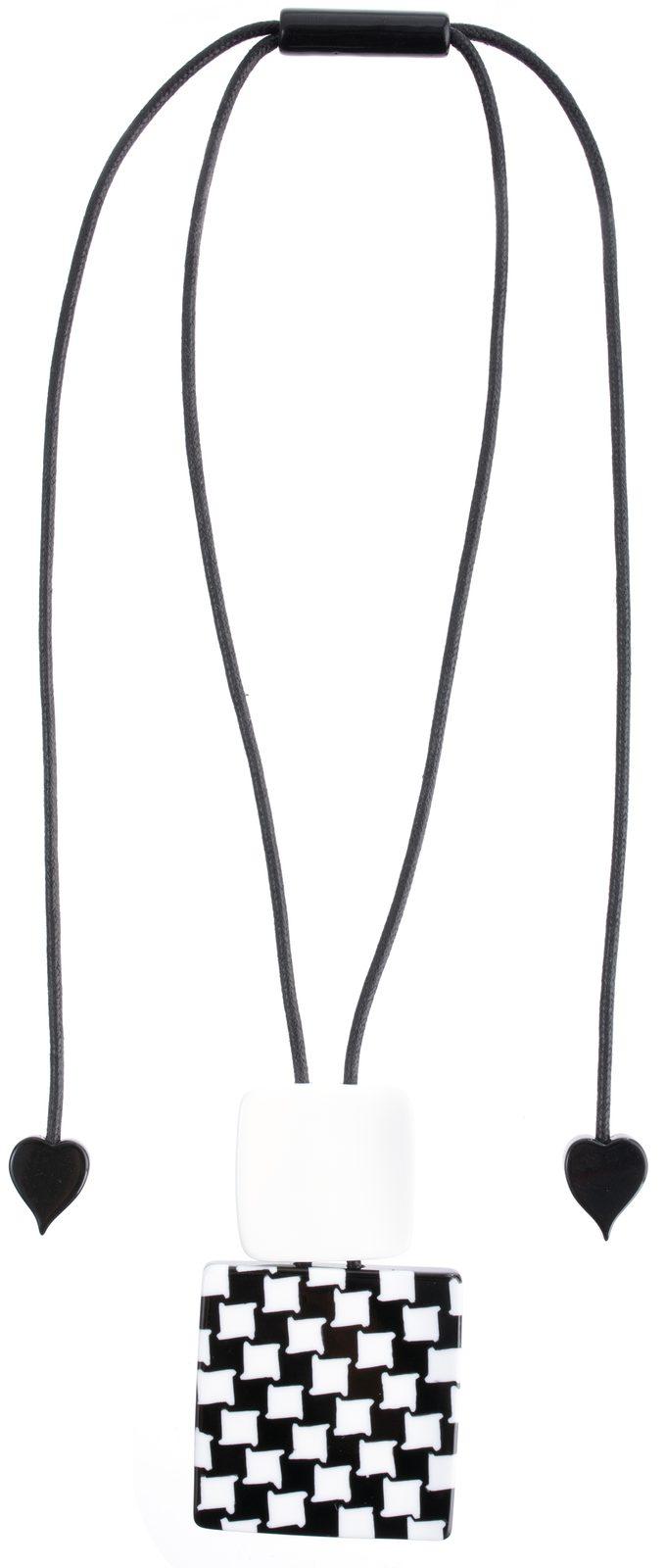 pendant NOVEMBER 2beads adjustable, white
