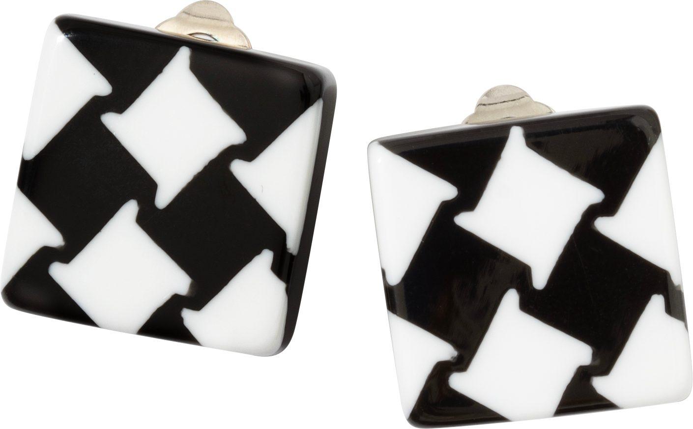 earring NOVEMBER 1bead clip, white/black