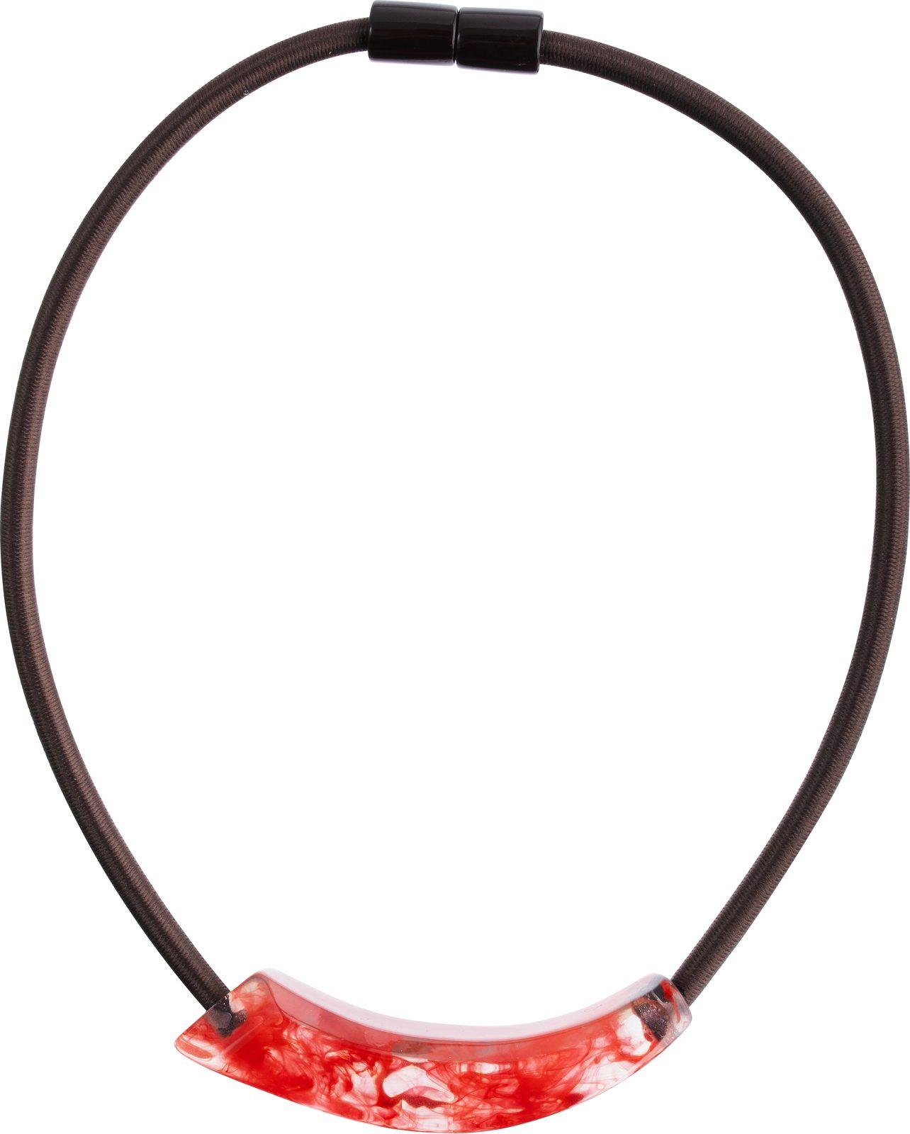 necklace EMOCION 1bead magnet, red