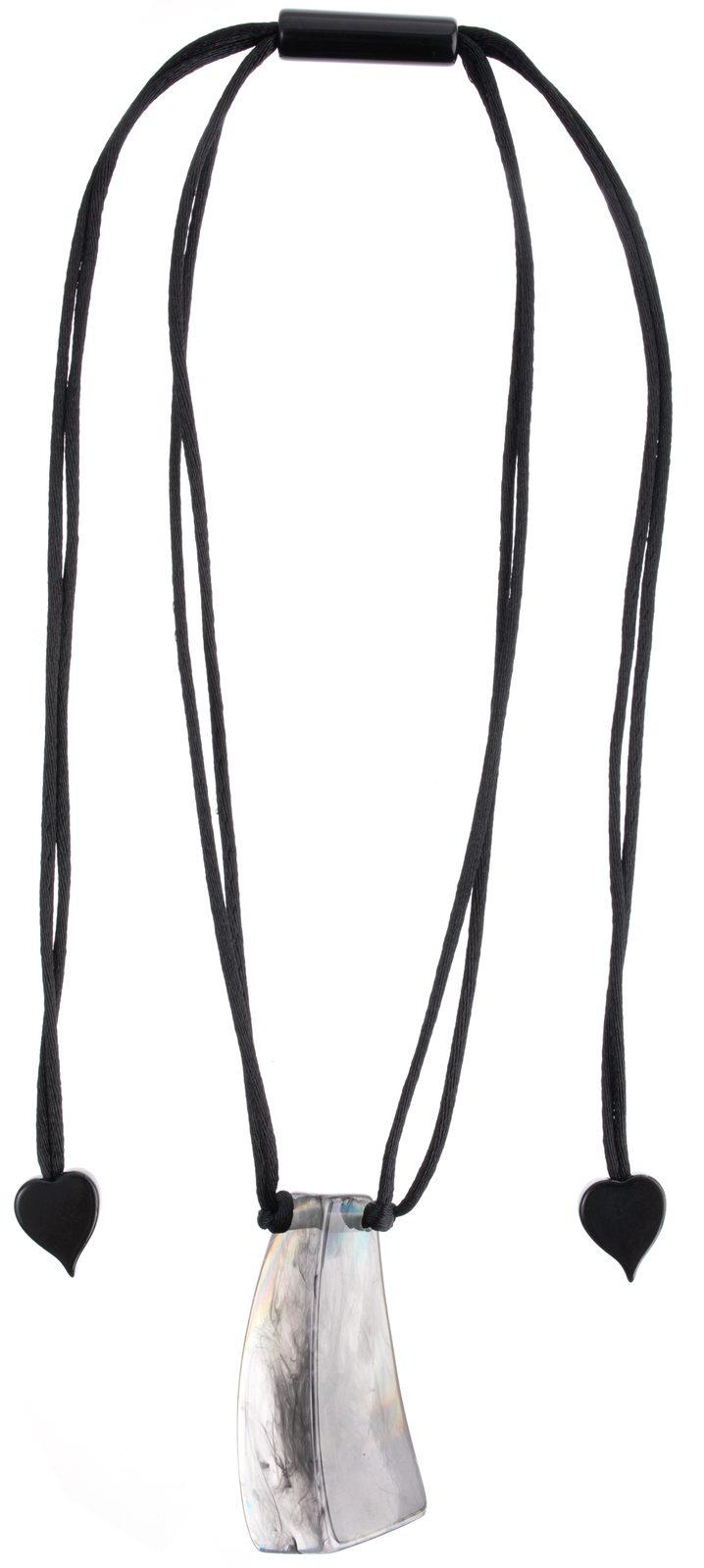 pendant EMOCION 1bead adjustable, black