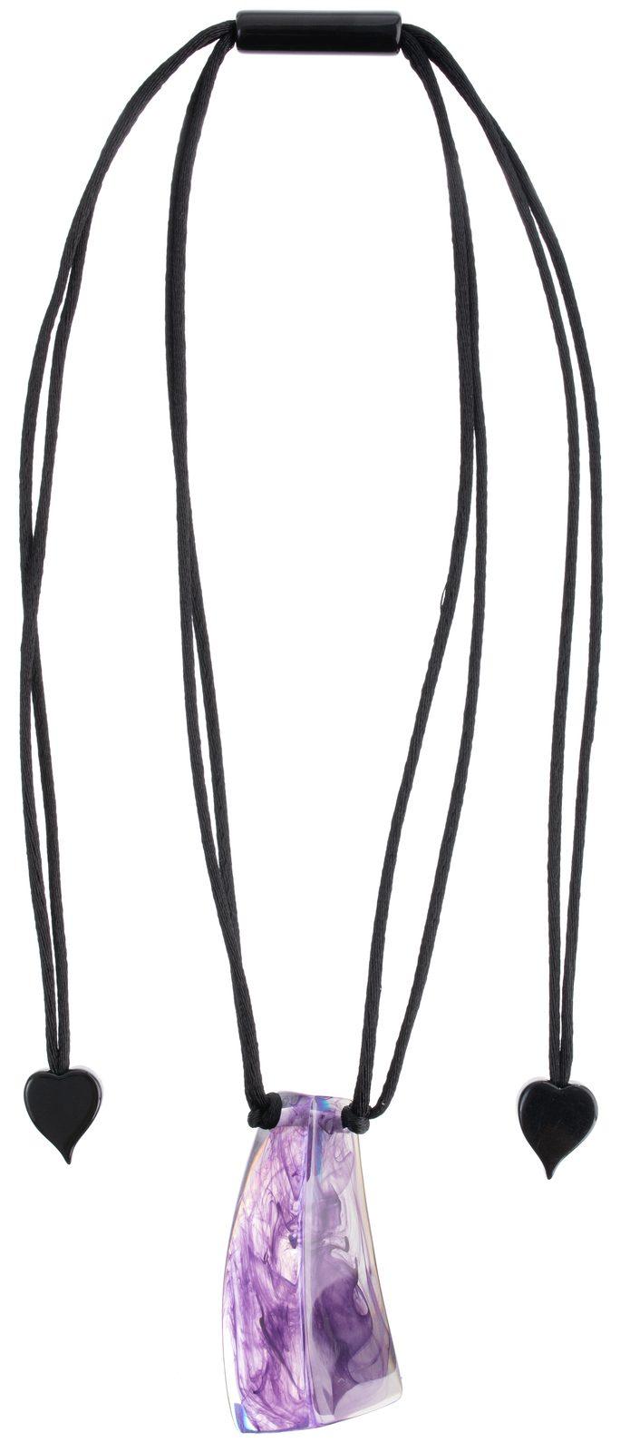pendant EMOCION 1bead adjustable, purple