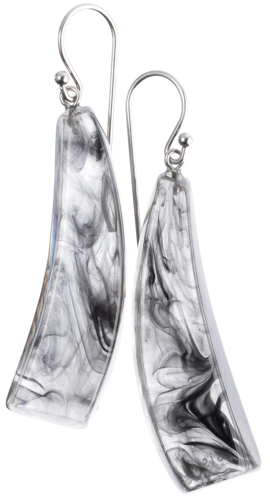 earring EMOCION 1bead adjustable, black
