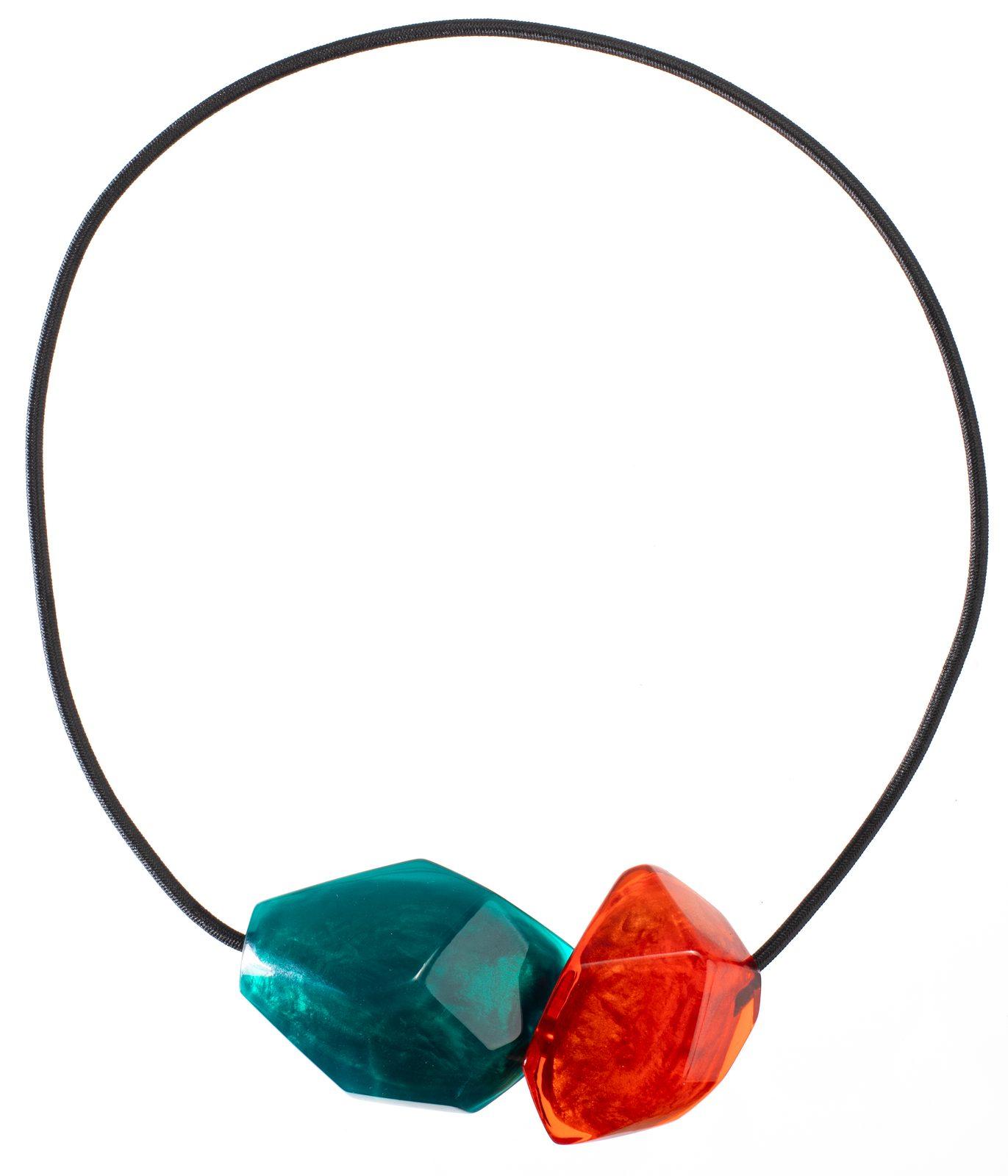 necklace ROCK CANDY 2beads magnet, ROC5