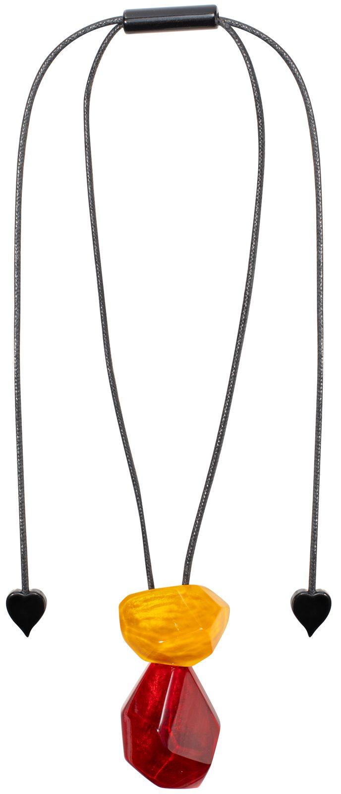 pendant ROCK CANDY 2beads adjustable, ROC4