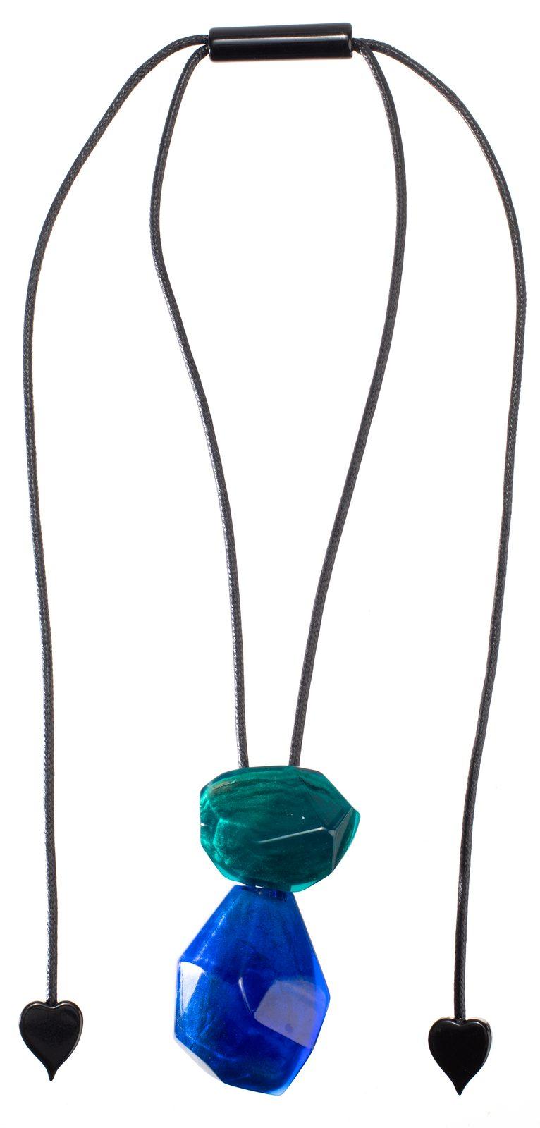 pendant ROCK CANDY 2beads adjustable, ROC6