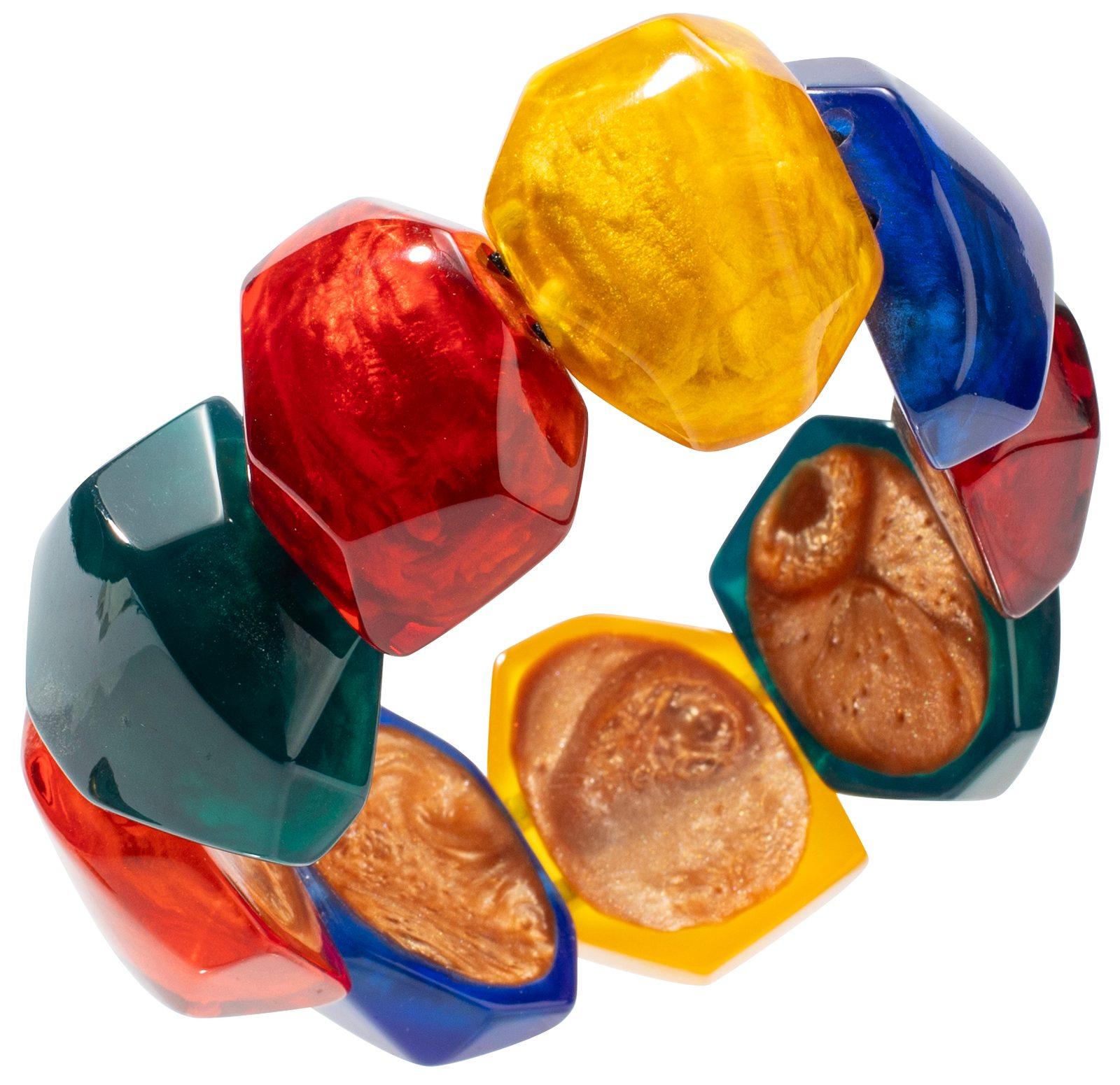 bracelet ROCK CANDY, multicolour gem stretch bracelet