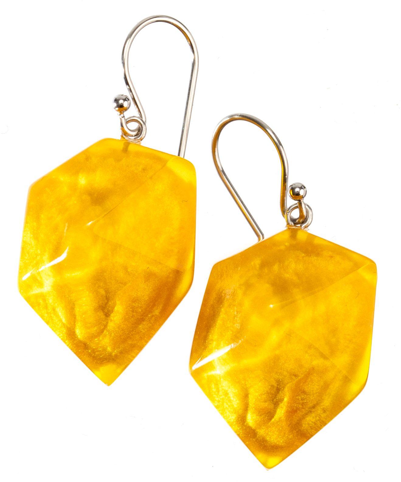 earring ROCK CANDY 1bead shorthook, yellow
