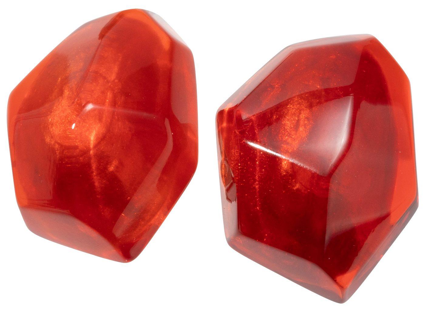 earring ROCK CANDY 1bead clip, red