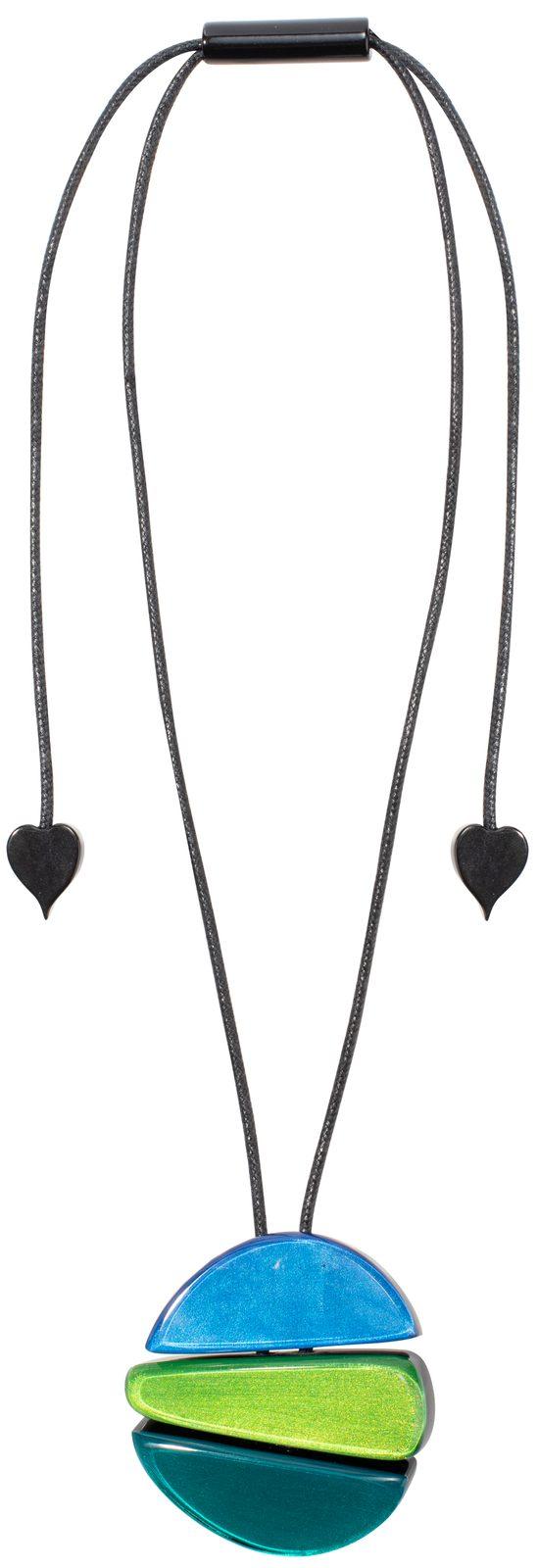 pendant LIBRA 3beads adjustable, combination blue