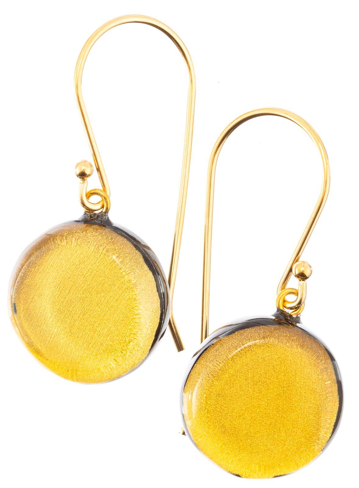 earring LIBRA 1bead shorthook, goldplent