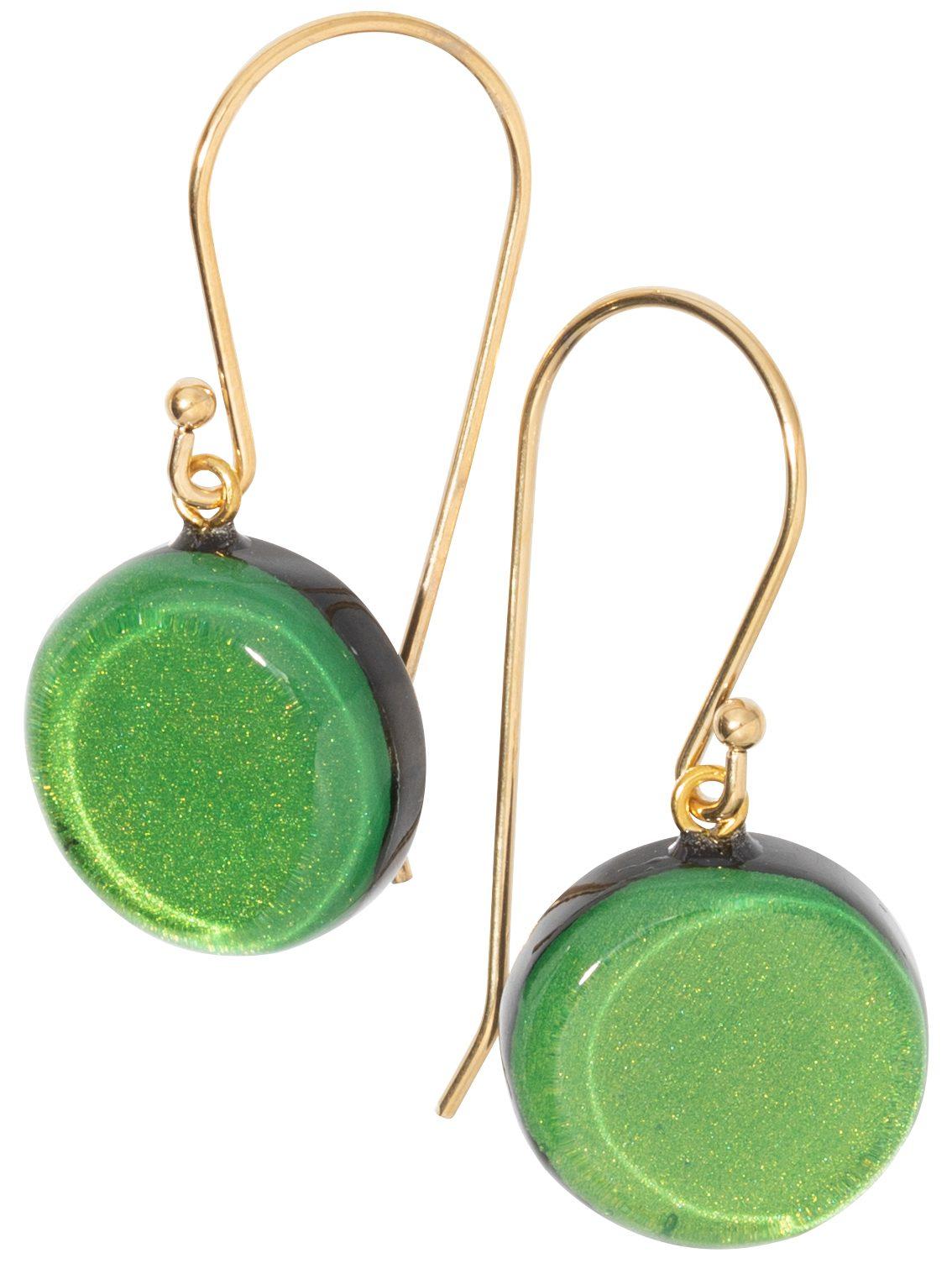 earring LIBRA 1bead shorthook, green
